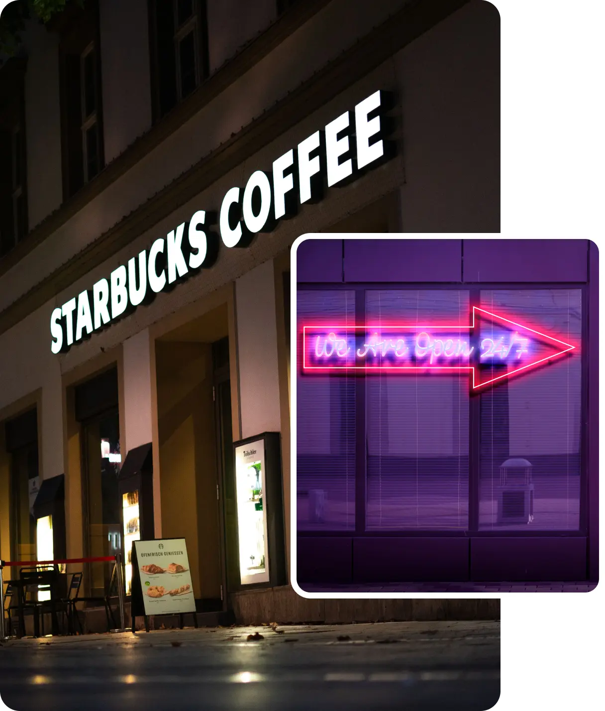 Starbucks LED Sign board designed by Oman Signages
